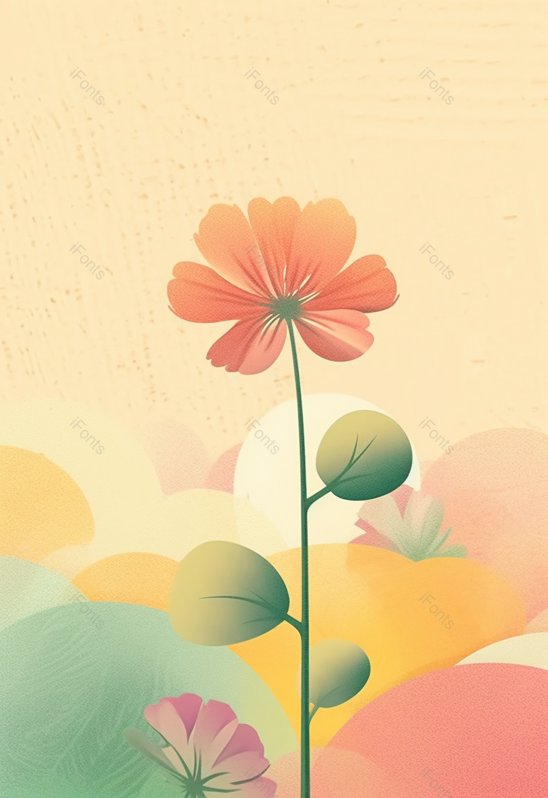 春天初夏简约背景两朵花花卉花朵开花背景粉色浪漫插画,插画/手绘图,插画/手绘图库,插画/手绘图下载,插画/手绘